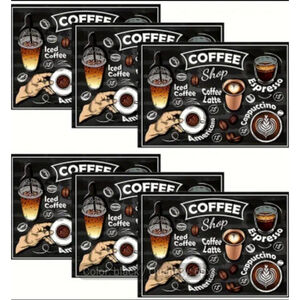 Coffee Shop Placemats, Black, 42x32cm